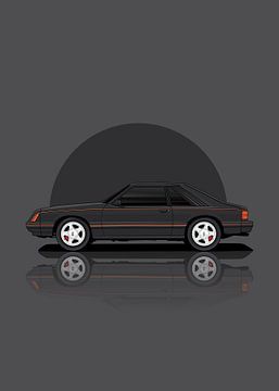 Art 1979 Ford Mustang Cobra black by D.Crativeart