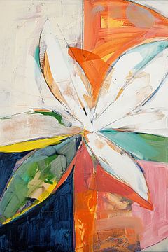 Modern Bloemen van Abstract Schilderij