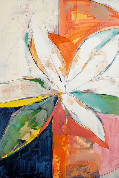 Modern Bloemen van Abstract Schilderij