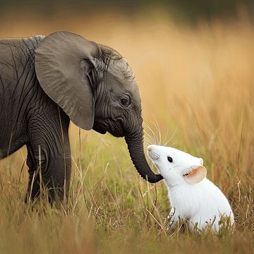 conte de fées d'un éléphant et d'une souris sur LidyStuit