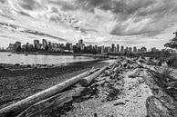 Skyline Vancouver (schwarz-weiß) von Eelke Brandsma Miniaturansicht