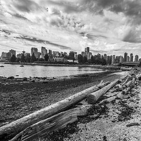 Skyline vancouver (zwart/wit) van Eelke Brandsma