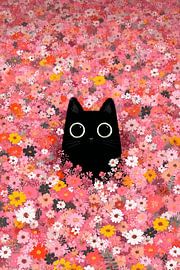 Midnight Eyes Among Blossoms by Mosaic Dialogue