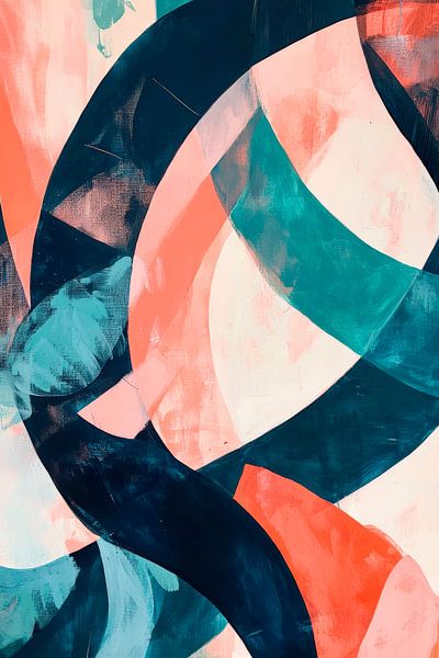 Kurven und Farben – Abstrakte Harmonie von Poster Art Shop