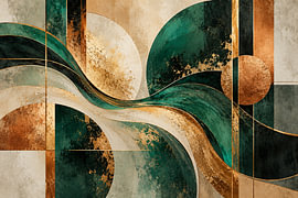 Emerald Harmony – Der Tanz von Grün und Kupfer von Diederik De Mezel