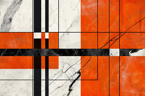Abstracte geometrie op marmer