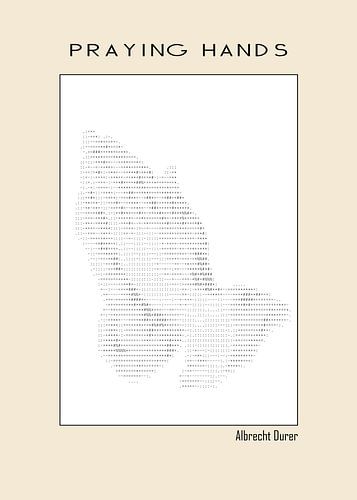 Mains en prière (Ascii art)