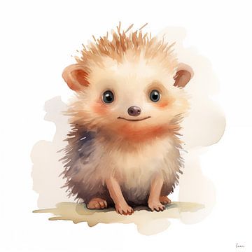 Hedgehog in watercolour by Lauri Creates