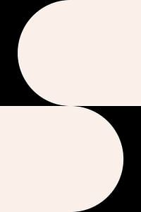 Schwarz und weiß minimalistische geometrische Poster mit Kreisen 5 von Dina Dankers