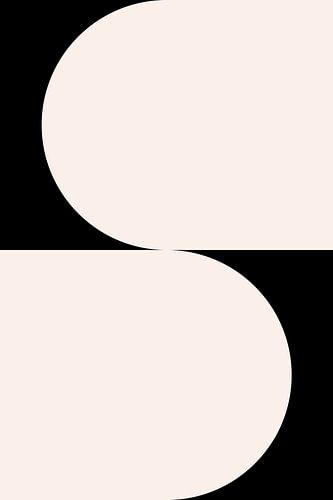 Moderne geometrische minimalistische kunst in zwart-wit nr. 10