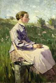 Girl with milk jug, Karl Hagemeister