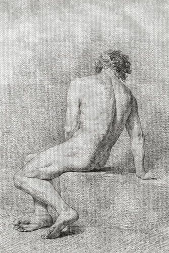 Study of male nude on coarse linen by Affect Fotografie