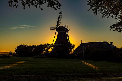Molen de Hond bij Paesens-Moddergat, Friesland