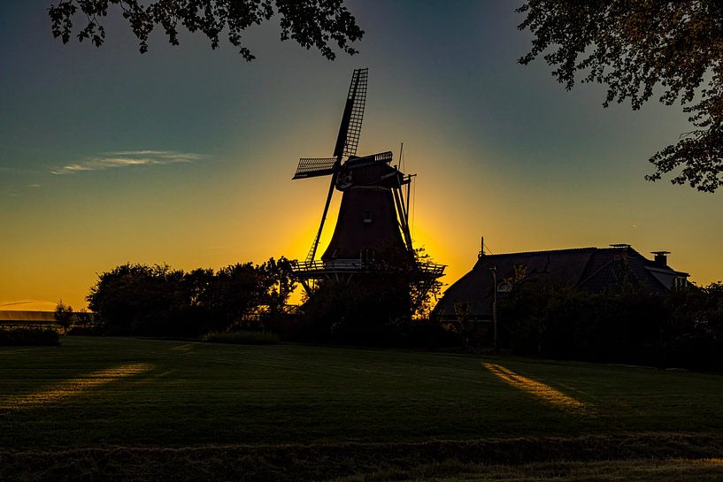 Molen de Hond bei Paesens-Moddergat, Friesland von Gert Hilbink