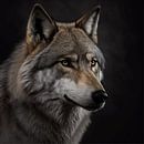 The grey wolf by Carla van Zomeren thumbnail