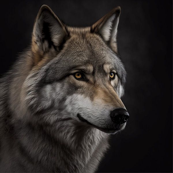 The grey wolf by Carla van Zomeren