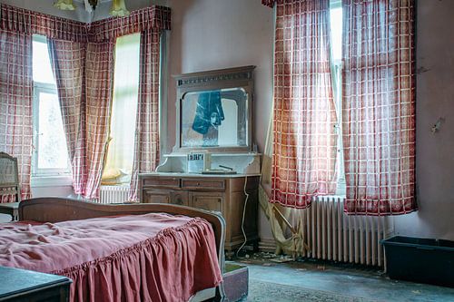 Bedroom of an abandoned villa