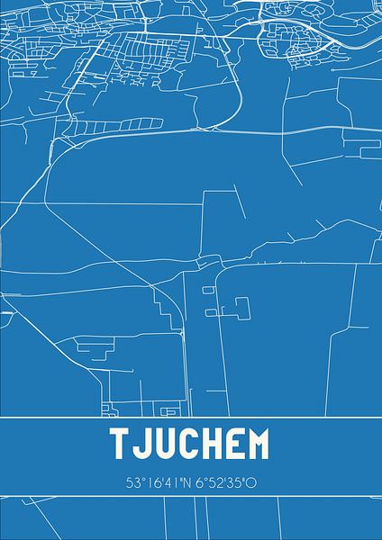 Blueprint | Map | Tjuchem (Groningen) by Prints of Place