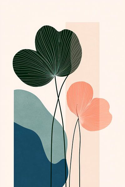 Bunte Blätter im harmonischen Zusammenspiel von Poster Art Shop