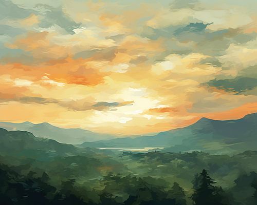 Undulating Silhouettes by Abstract Painting