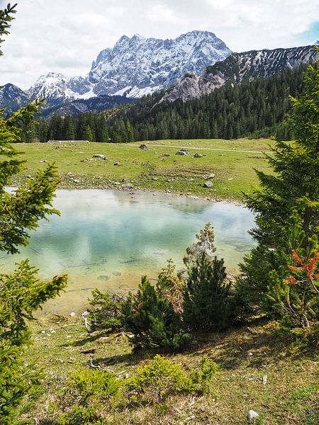 Alpine landscape from Werdenfelser Land - a harmonious blend of majestic peaks, green valleys and clear mountain nature. Perfect for anyone who loves the Bavarian Alpine atmosphere. by Miriam Schwarzfischer Fotografie