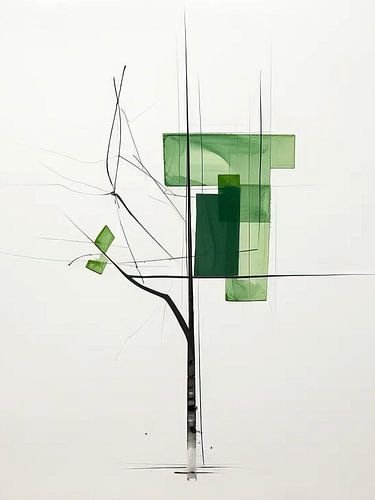 'Green Tree' Style Abstract