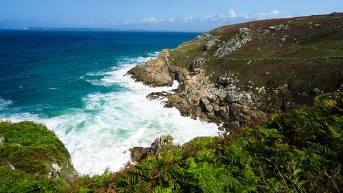 Breton coastal landscape on the customs officers' path