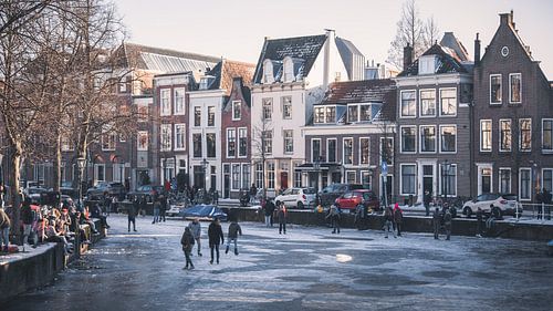 Schaatsen op de Leidse Grachten