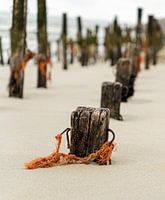 Gestrand op het strand