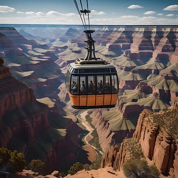Seilbahn über den Grand Canyon von Gert-Jan Siesling