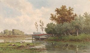 Landschaft mit Wasser und Enten, Willem Roelofs (I)