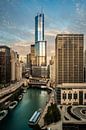 Good morning Chicago - Zicht over de Chicago River van Edwin van Wijk thumbnail