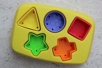 Toy blocks in shape colourful