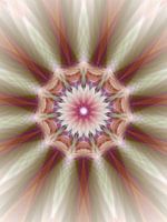 Mandala digital art 'Brown with olive green'