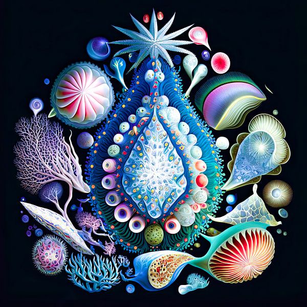 Abstrakte Kunst geheimnisvolle Tiefseewelt von Vlindertuin-Art