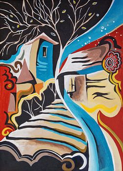 ciry du soir, peinture