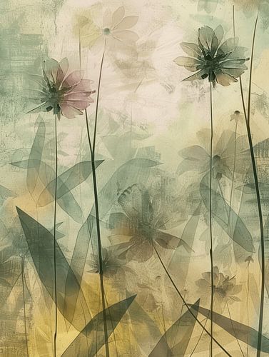 Botanisch stilleven in Japandi stijl