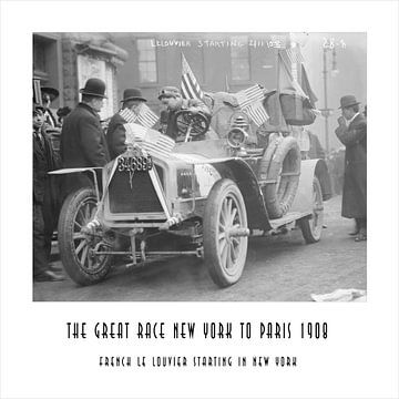 De Grote Race New York naar Parijs 1908: Le Louvier met start in New York. van Christian Müringer