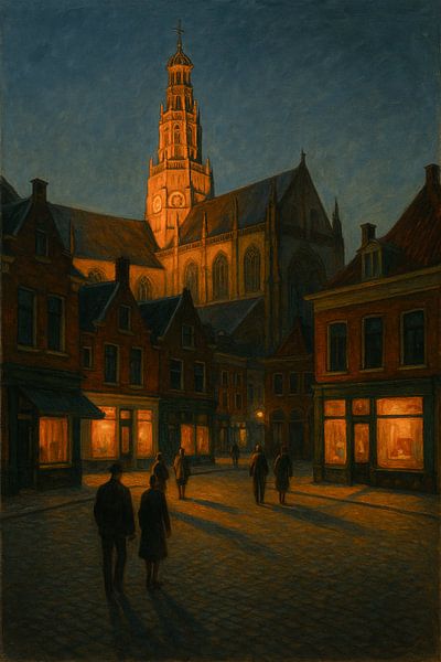 Haarlem Evening Glow by Travel Shop