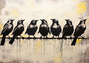 Urban Bird Art | Kraaien van Blikvanger Schilderijen