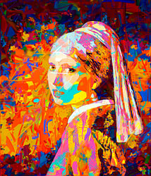 La fille à la perle pop art