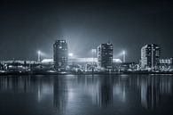Feijenoord Stadion ‘de Kuip’ Zwartwit Reflected van Niels Dam thumbnail