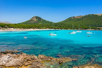 Prachtig strand van Cala Angulla op het eiland Mallorca, Spanje van Alex Winter