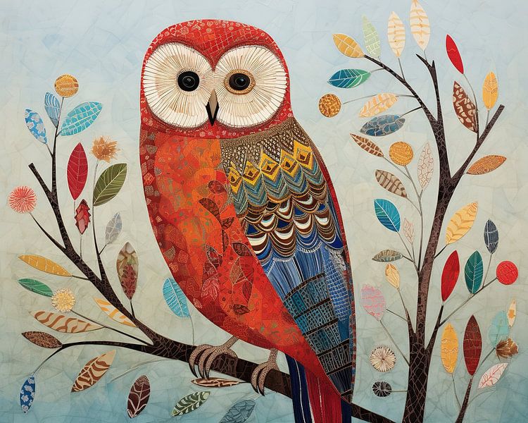 Colourful Owl Painting | Owl by Wonderful Art