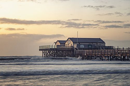 Beach bar 54 degrees north in the evening light