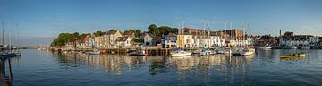 Harbour and boats Weymouth Dorset in the evening light. by Albert Brunsting