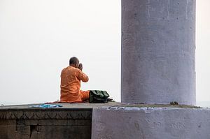 Praying Monk. by Floyd Angenent