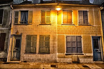 French houses at night by Jo Beerens