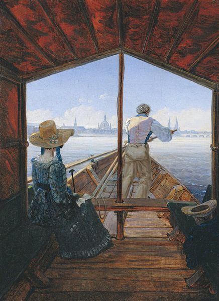 Morning on the Elbe, Carl Gustav Carus by Masterful Masters
