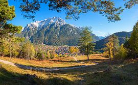 lookout place above tourist resort Mittenwald bavaria by SusaZoom